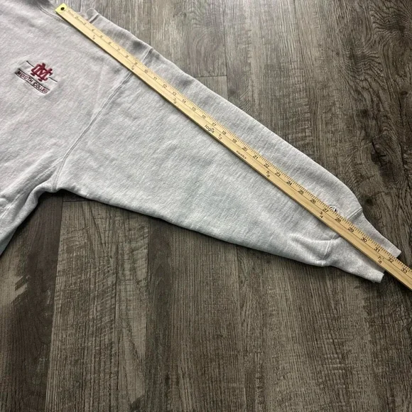 Vintage 90s Meredith College Champion Reverse Weave Sweatshirt Heavyweight Grey - Picture 4 of 7